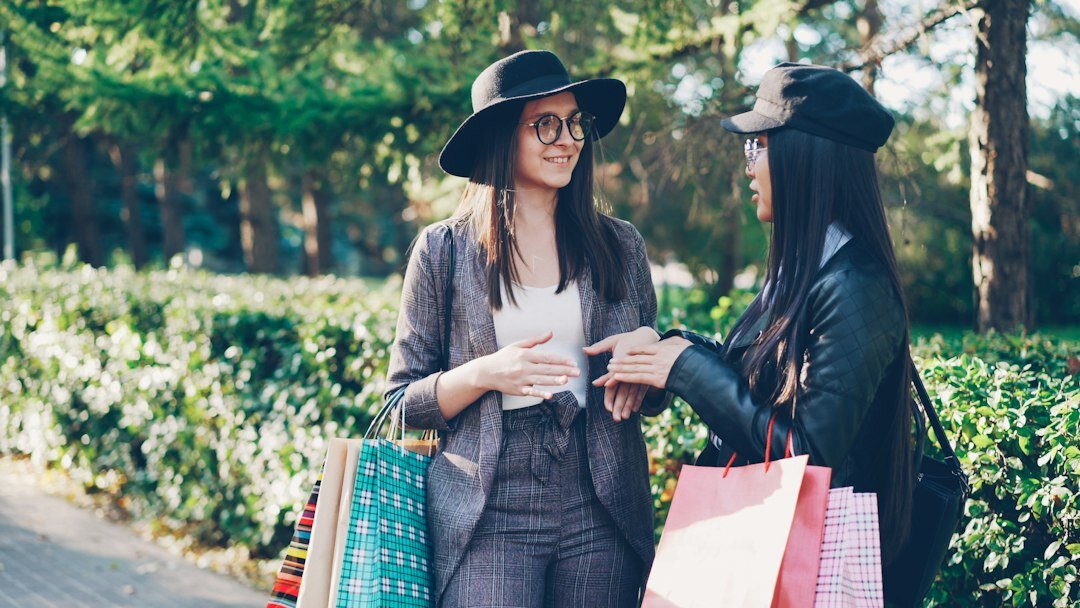 sophisticated couple shopping