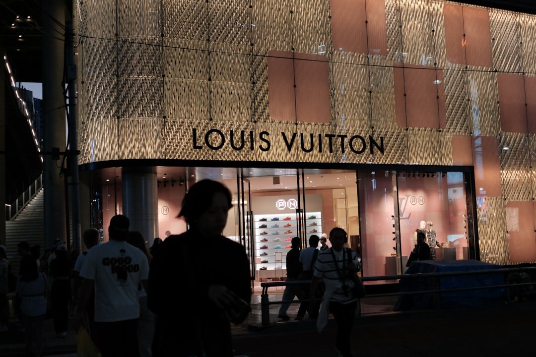luxury store at night
